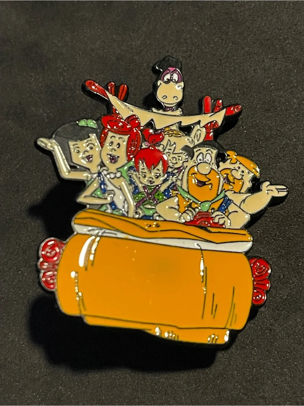 Large Flintstones & Rubble Family Cartoon Character Metal enamel Pin- NEW
